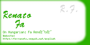 renato fa business card